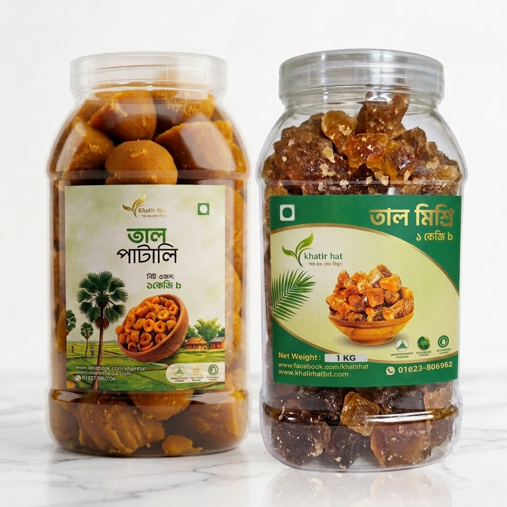 ১ কেজি তাল পাটালি +১ কেজি তালমিছরি কম্বো